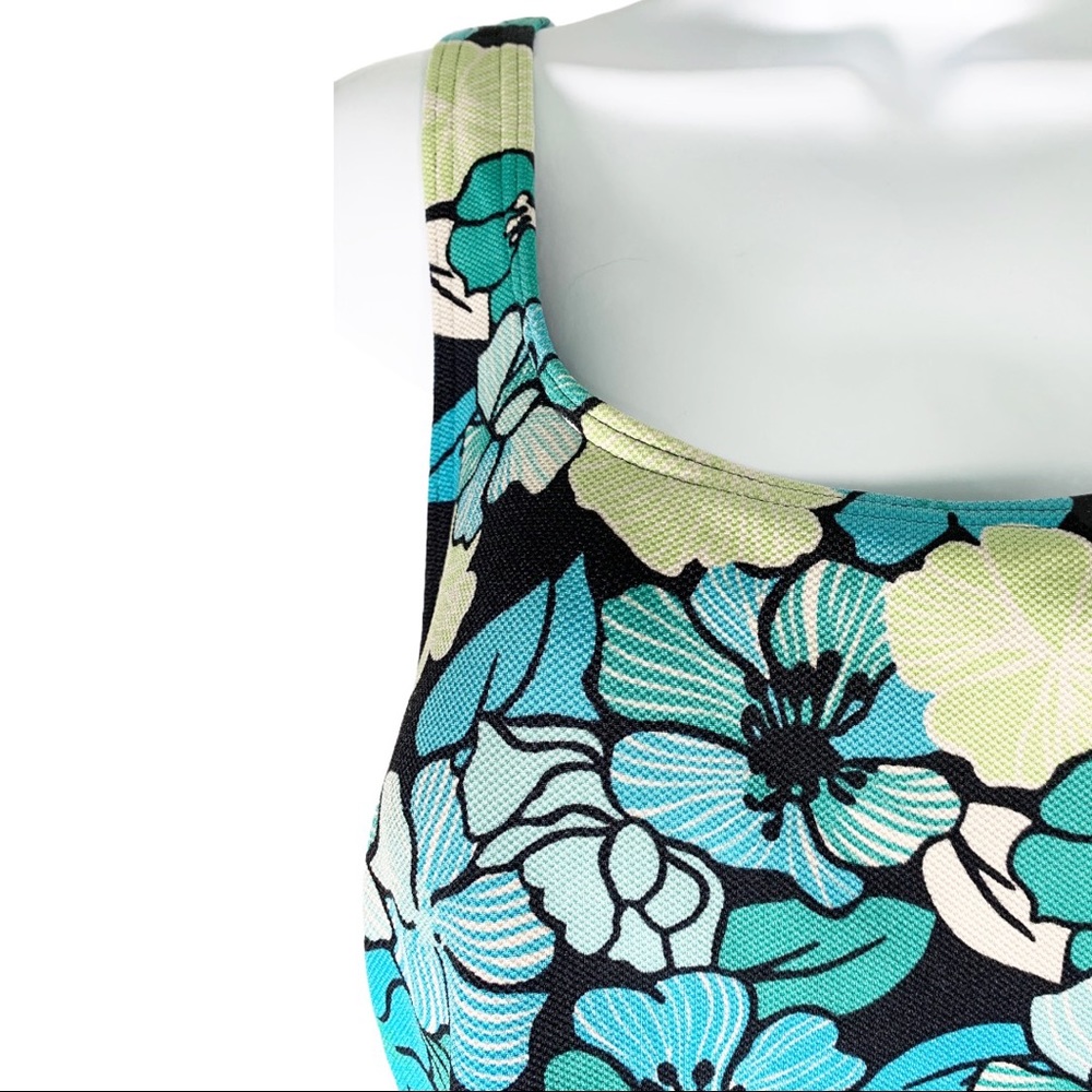 Lands End 16 Floral Tankini Swimsuit Top - Picture 2 of 6
